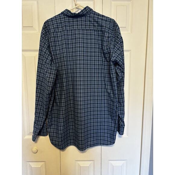 LL Bean Shirt Men XL Scotch Plaid Career Traditional Blue NormCore - Picture 4 of 5